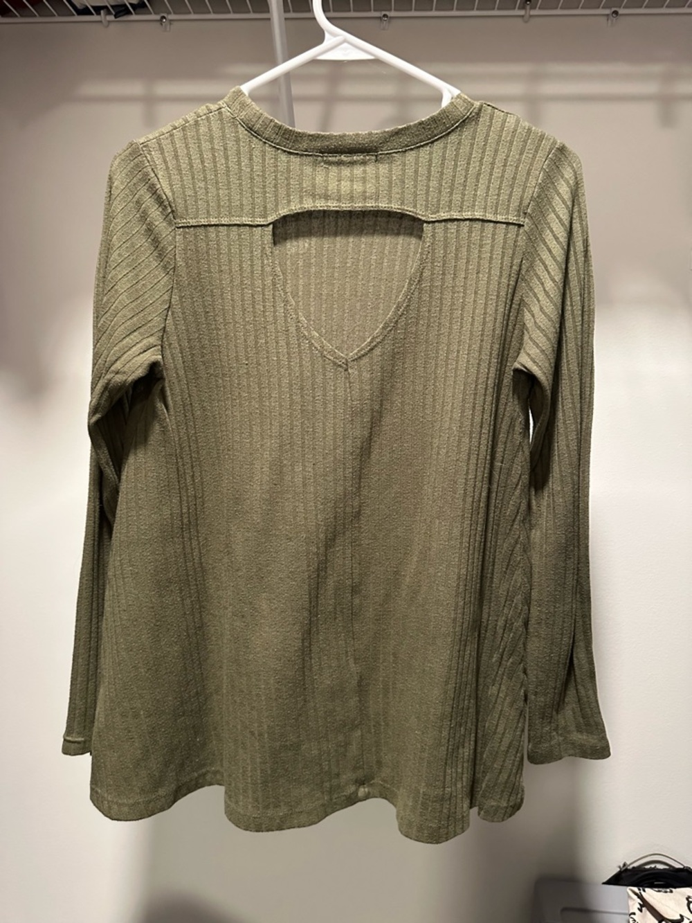Awake Olive Ribbed Long-Sleeve Tee - Picture 2 of 3
